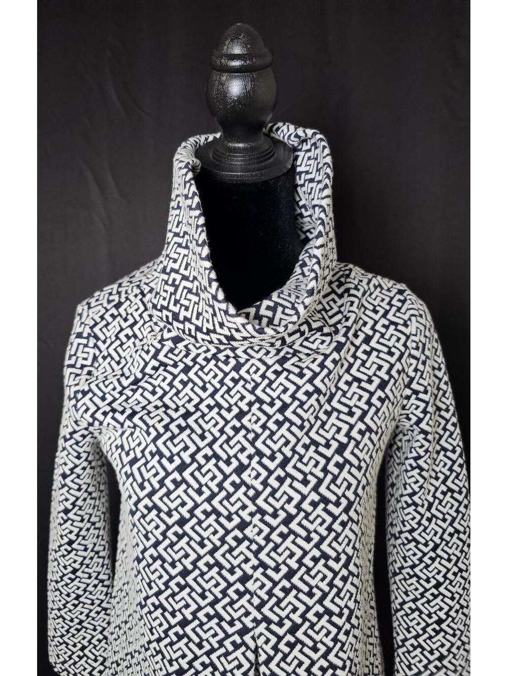 Tyler Boe Dress Black & White Womens Size XS Cowl Neck